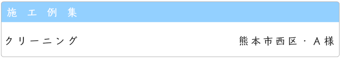 施工例集　クリーニング